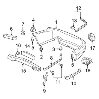 Acura OE - Rear Bumper - Bumper & Components