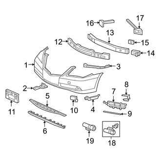 Acura OE - Front Bumper - Bumper & Components