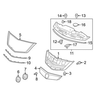 Acura OE - Grille & Components (W/O Distance Sensor)