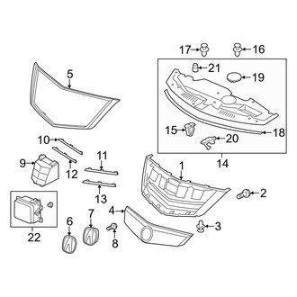 Acura OE - Grille & Components (With Distance Sensor)