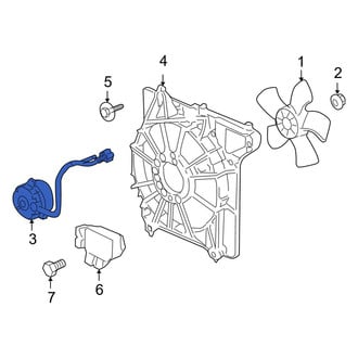 Acura OE - Left Engine Cooling Fan Motor