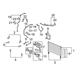Acura OE - Lower A/C Condenser Bracket Insulator