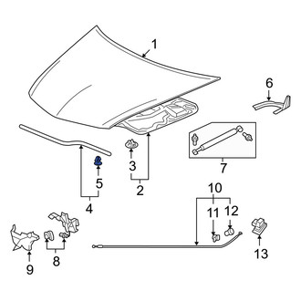 Acura OE - Front Outer Hood Seal Clip