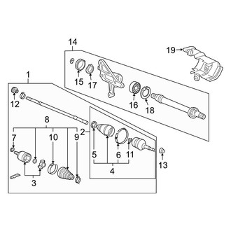 Acura OE - Front Suspension - Drive Axles