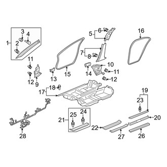 Acura OE - Pillars, Rocker & Floor - Interior Trim