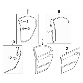 Acura OE - Rear Door - Door & Components