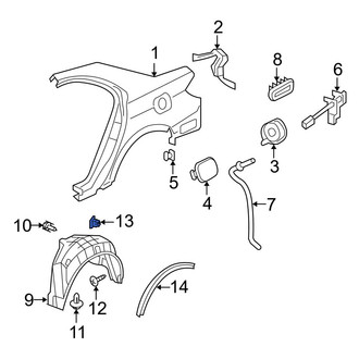 Acura OE - Quarter Panel Splash Shield Grommet