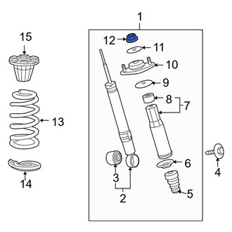 Acura OE - Suspension Shock Absorber Mount Nut