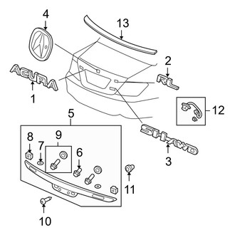 Acura OE - Trunk Lid - Exterior Trim