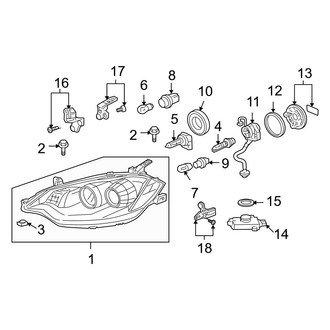 Acura OE - Front Lamps - Headlamp Components