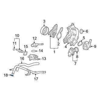 Acura OE - Engine Coolant Bypass Pipe O-Ring