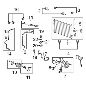 Acura OE - Air Conditioner & Heater - Condenser, Compressor & Lines
