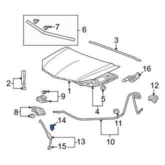 Acura OE - Hood Prop Rod Retainer