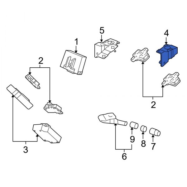 Tire Pressure Monitoring System (TPMS) Sensor Bracket