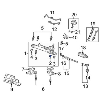 Acura OE - Front Left Rack and Pinion Mount Bushing