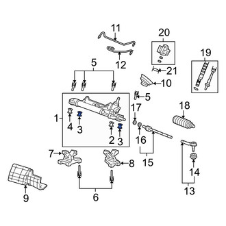 Acura OE - Front Left Rack and Pinion Mount Bushing