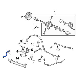 Acura OE - Front Power Steering Line