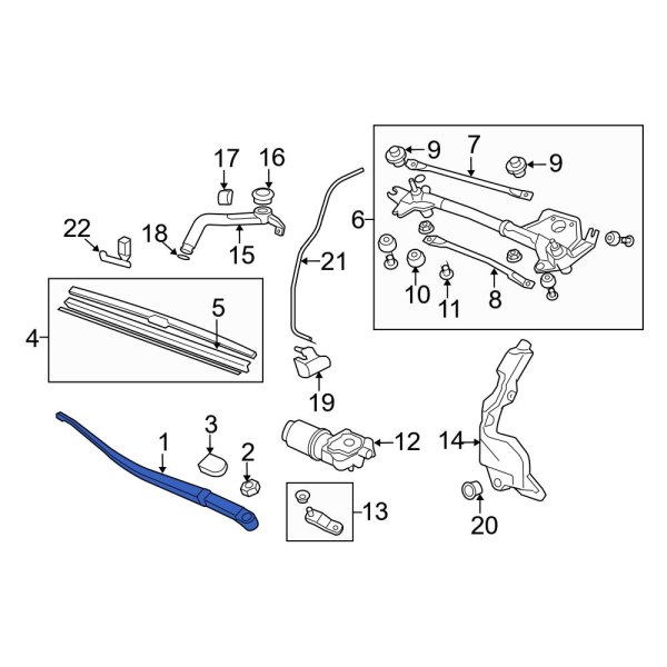 Windshield Wiper Arm