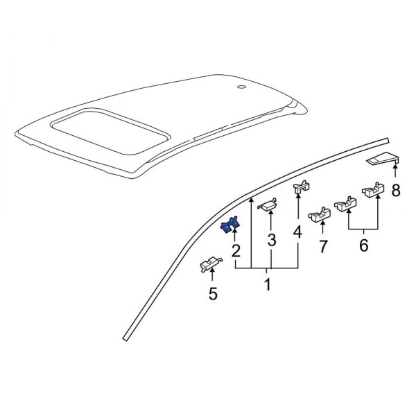 Roof Drip Molding Clip