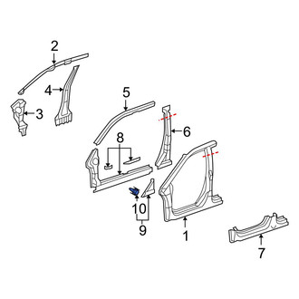 Acura OE - Body A-Pillar Trim Panel Insert Clip