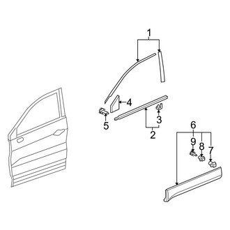 Acura OE - Front Door - Exterior Trim