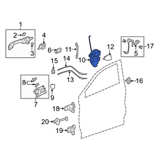 Acura OE - Front Left Door Latch Assembly