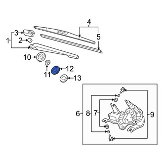 Acura OE - Outer Wiper Arm Washer