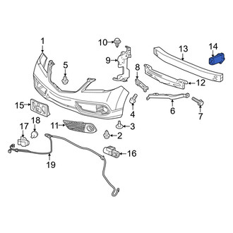 Acura OE - Front Left Bumper Impact Bar Bracket