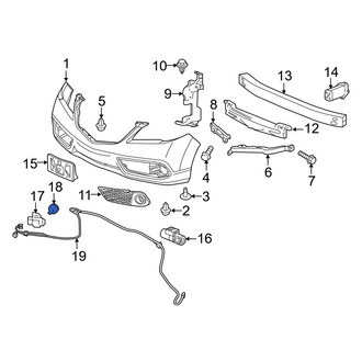 Acura OE - Front Center Parking Aid Sensor Housing