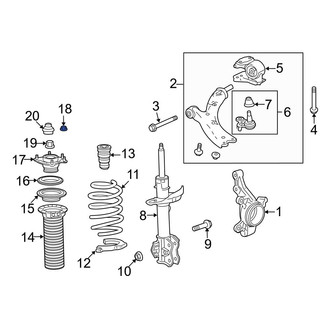 Acura OE - Rear Suspension Stabilizer Bar Link Nut