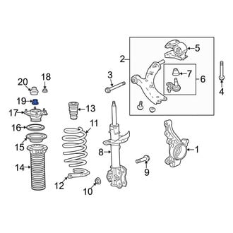 Acura OE - Front Suspension Stabilizer Bar Link Nut