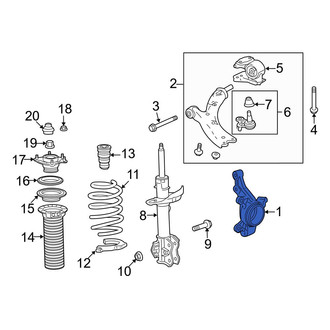 Acura OE - Front Right Steering Knuckle