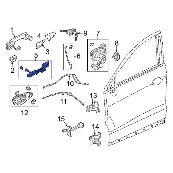 Exterior Door Handle Base