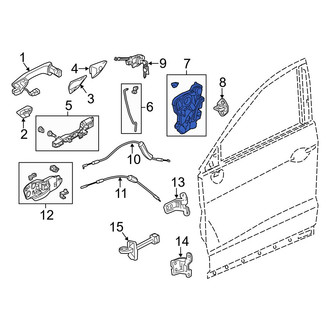 Acura OE - Front Right Door Latch Assembly