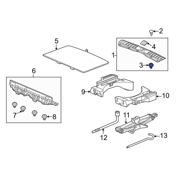 Liftgate Trim Scuff Plate Clip