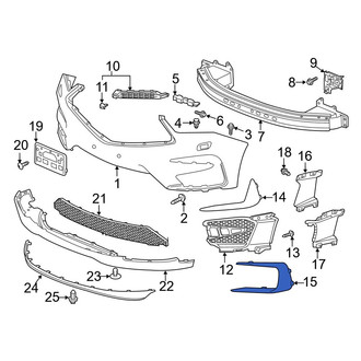 Acura OE - Front Left Bumper Trim