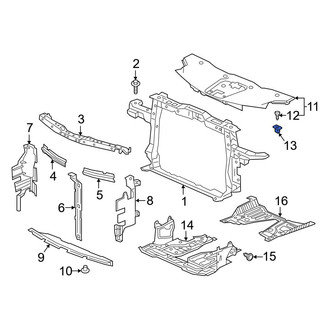 Acura OE - Radiator Support Access Cover Clip
