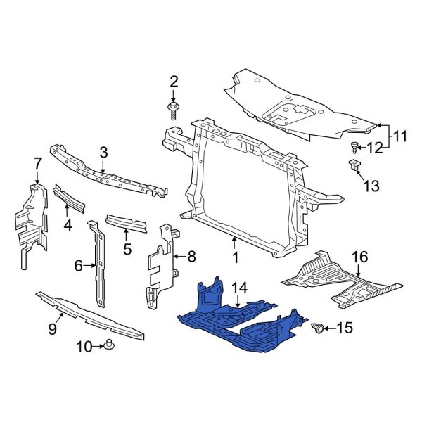 Radiator Support Splash Shield