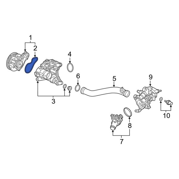 Engine Water Pump Backing Plate Gasket