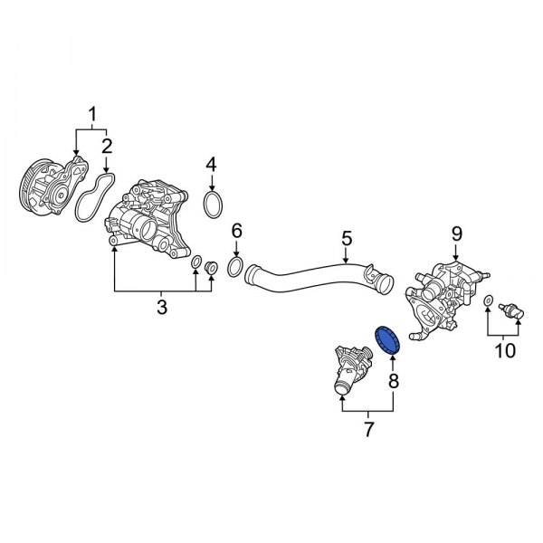 Engine Coolant Thermostat Housing Gasket