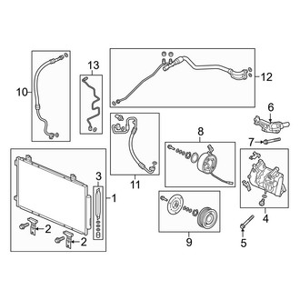 Acura OE - Air Conditioner & Heater - Condenser, Compressor & Lines