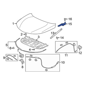 Acura OE - Front Left Hood Hinge