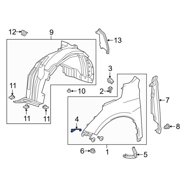 Fender Molding Bracket