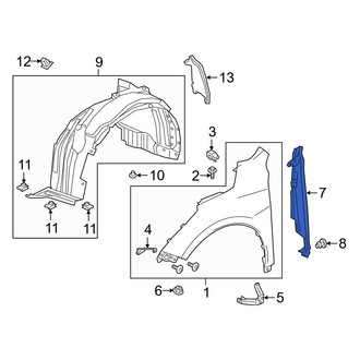 Acura OE - Front Right Fender Filler Panel