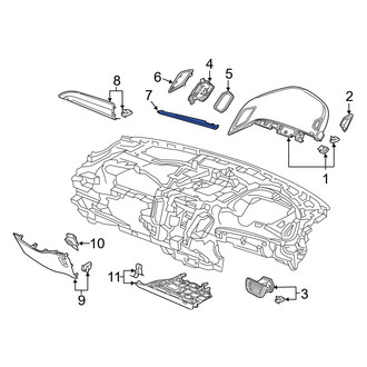 Acura OE - Right Instrument Panel Trim Panel