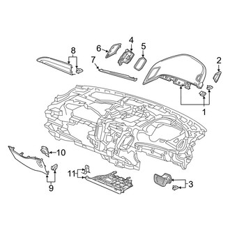Acura OE - Instrument Panel Components (Passenger Side)