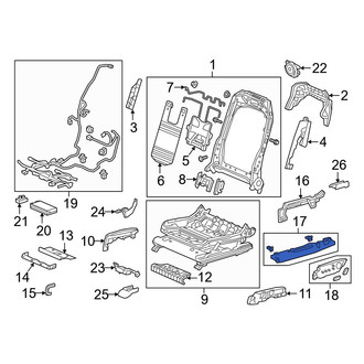 Acura OE - Front Left Seat Track Cover