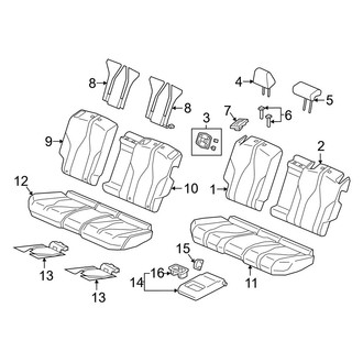 Acura OE - Seats & Tracks - Rear Seat Components (Cushions & Components)