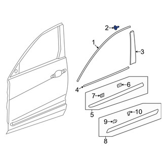 Acura OE - Upper Door Reveal Molding Screw