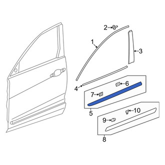 Acura OE - Front Right Upper Door Molding